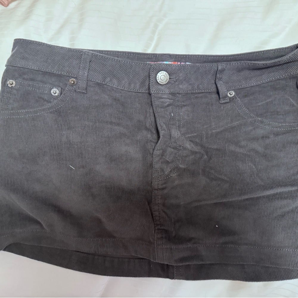 URBAN OUTFITTERS Gray Corduroy Mini Skirt